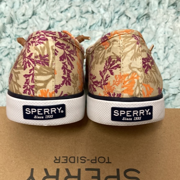 Sperry Top-Siders Boat Shoes With Coral like Print Sz 9.5M - Picture 5 of 11